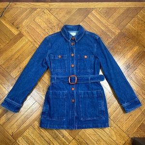 Denim sezane long sleeve mini dress